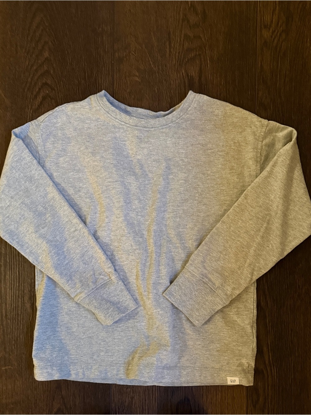 GAP Kids Light Heather Gray Long Sleeve Crewneck Sz S